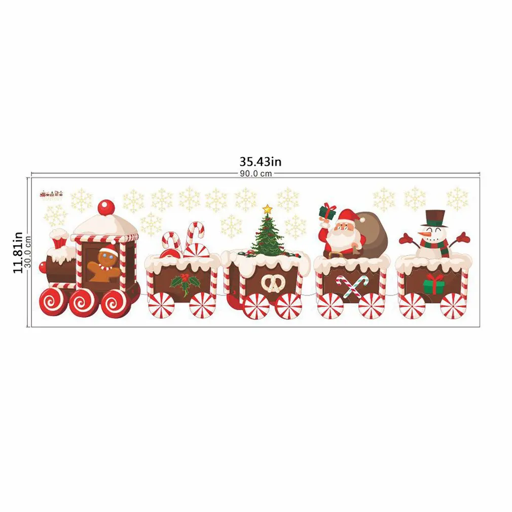 

Santa Claus Train Wall Stickers Removable Personality Wall Stickers Living Room Bedroom Sofa Background Wall