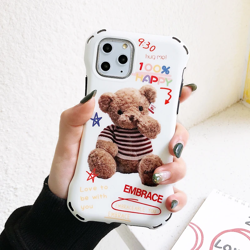 GlamPhone чехол Кукла Медведь для телефона iPhone11Pro/Max X XS Max XR Мягкий силиконовый iPhone11 7 8 6