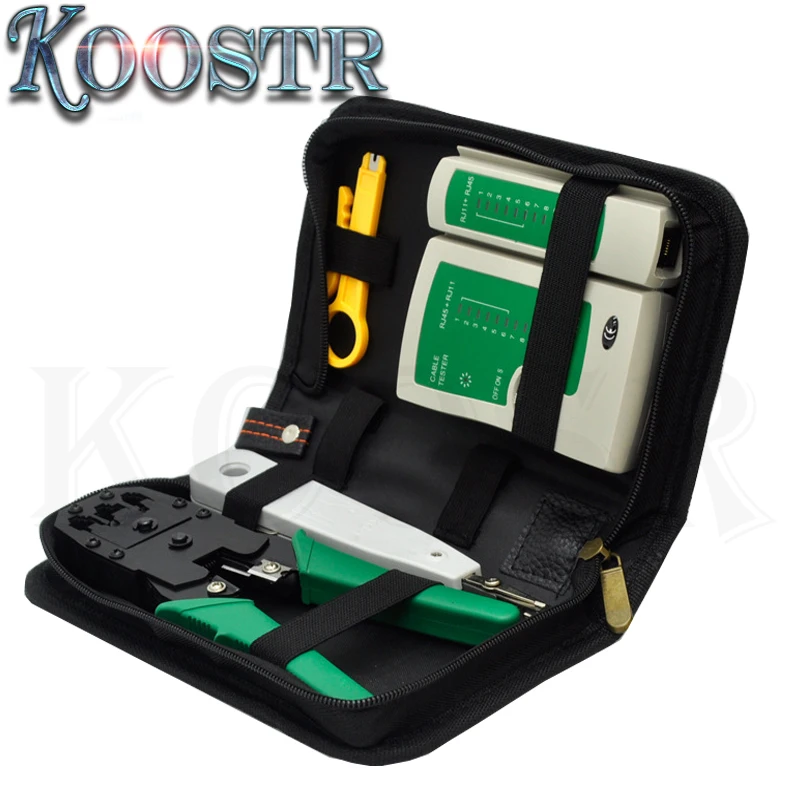 Тестер сетевого кабеля Ethernet обжимные инструменты для RJ45 5 шт./компл. пробойник RJ11