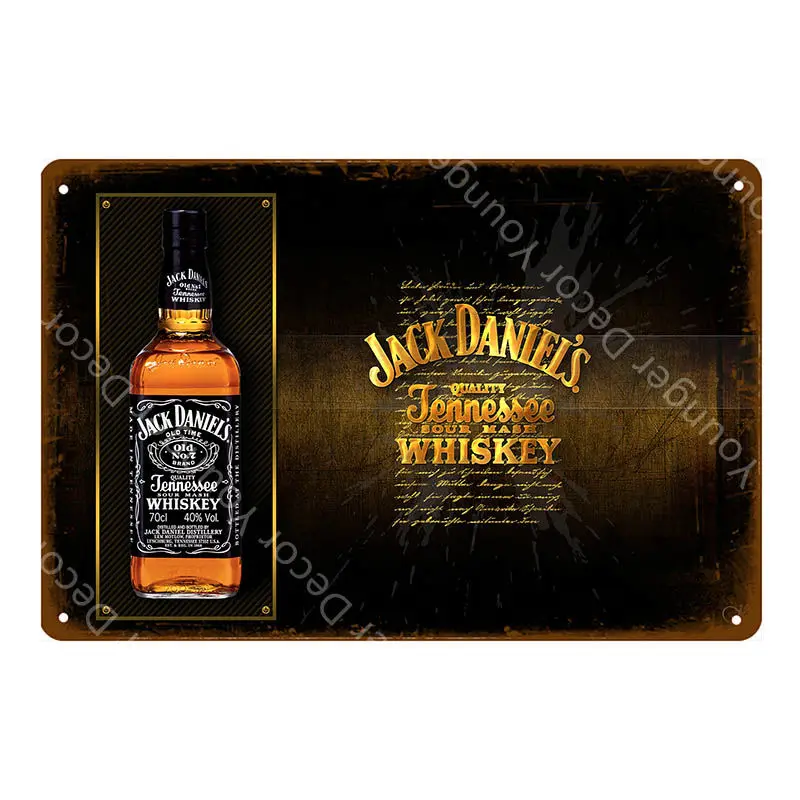 YD5044AI Jim Black Beer Jennessee виски винтажные металлические знаки Наклейка на стену для бара паба клуба человек пещера декоративные тарелки Олово плакат YI-067 - Цвет: YD5044AI