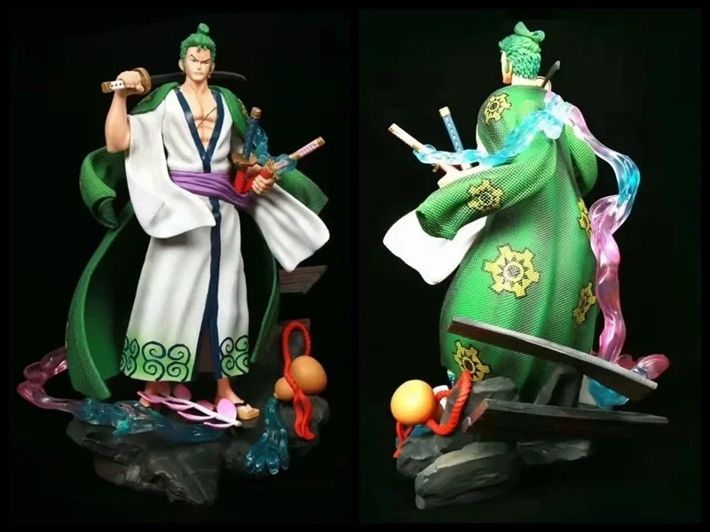 

Anime O.n.e.P.i.e.c.e Zoro Three Swords Style Wano Kuni Phantom Kimono Zoro Boxed Figure Approx. 37cm