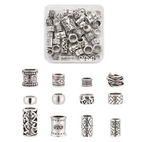 12 style tibetan style alloy beads column rondelle loose spacer beads links for diy bracelet necklace jewelry making accessories