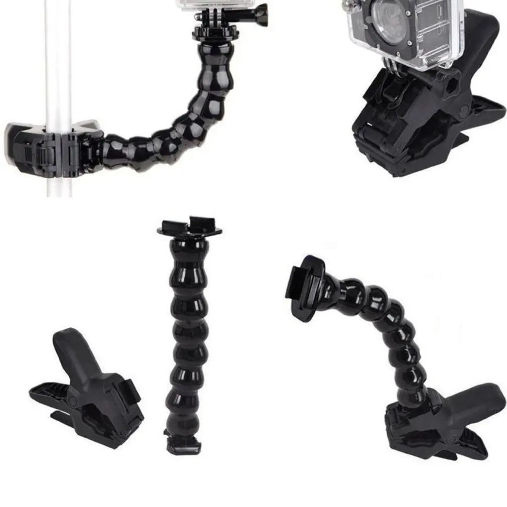 Челюстей Flex Clamp Mount + 8 смежных регулируемых ячеек s образной трубки для экшн камеры