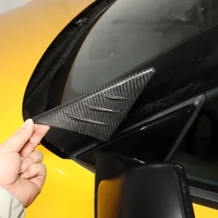 for 2019 2022 toyota gr supra a90 real carbon fiber car rearview mirror side triangle spoiler trim cover sticker exterior parts