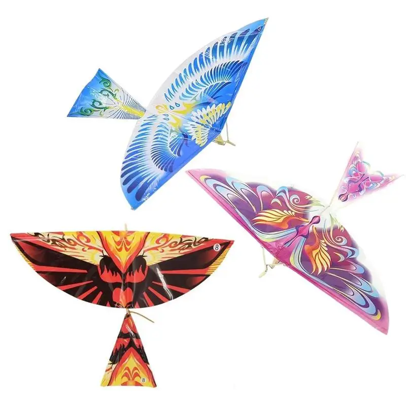 

Novelty Elastic Rubber Band Powered Flying Birds Kite Toys Funny Kids Outdoor Toys Gift For Children Random Color