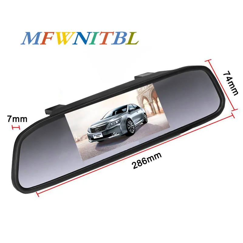 LTBFM Авто 4 3 ''HD зеркало заднего вида монитор видео авто парковочная помощь LED