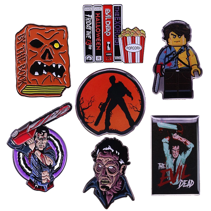 80s ужасов Демон Twilight бензопила Зловещие мертвецы булавки армии тьмы героя пепла