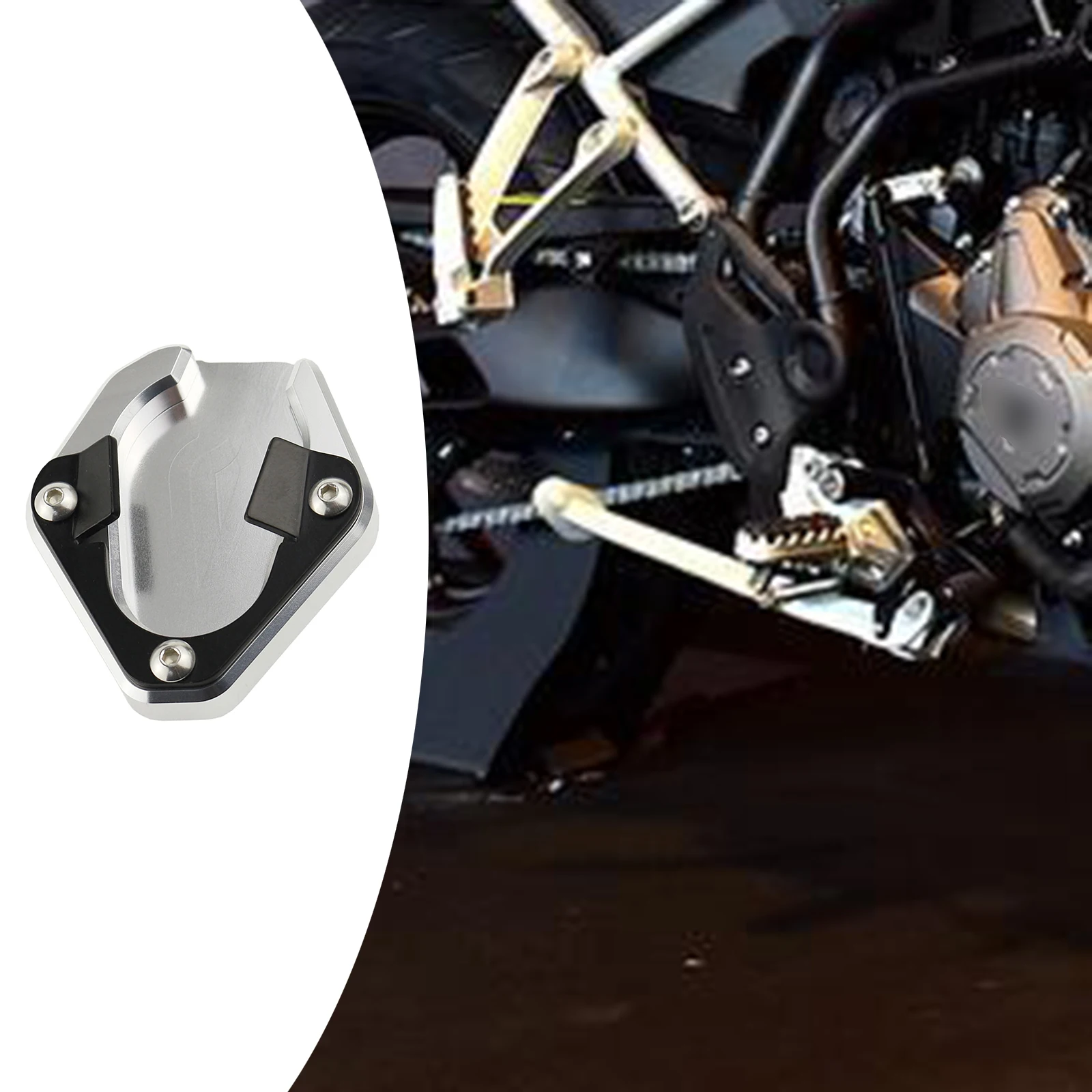 

Motorcycle Kickstand Side Stand Mount Extender Pad Plate For 900 GT LOW PRO 2020-2021