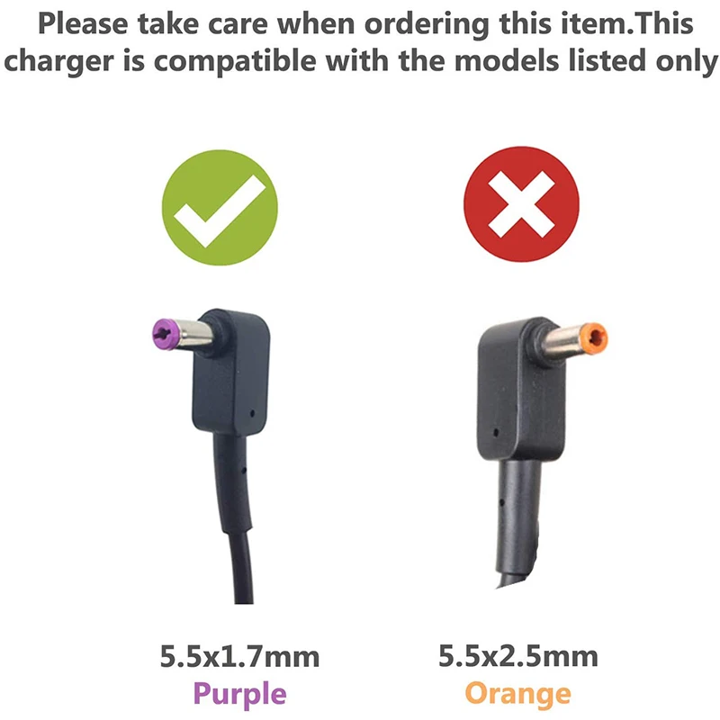 Адаптер переменного тока 19 в 135 а 5 Вт 1 7 * мм для ноутбука зарядное устройство Acer