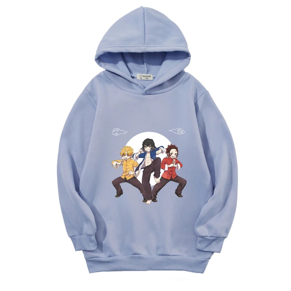 

Demon Slayer Hoodie Cotton Casual Sweatshirt for Boys and Girls In Spring and Autumn Children's Clothing Kids Sweatshirt