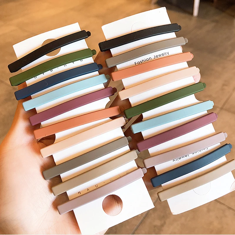 

10Pcs/set Sweet color Basic Barrettes Hair Clips Pins Lady Woman Girl Fashion Headwear hairdress Barrette Hair Beauty Accessory