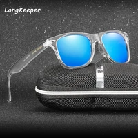 classic polarized sunglasses men brand design driving square frame sun glasses goggle clear gafas de sol with logo long keeper