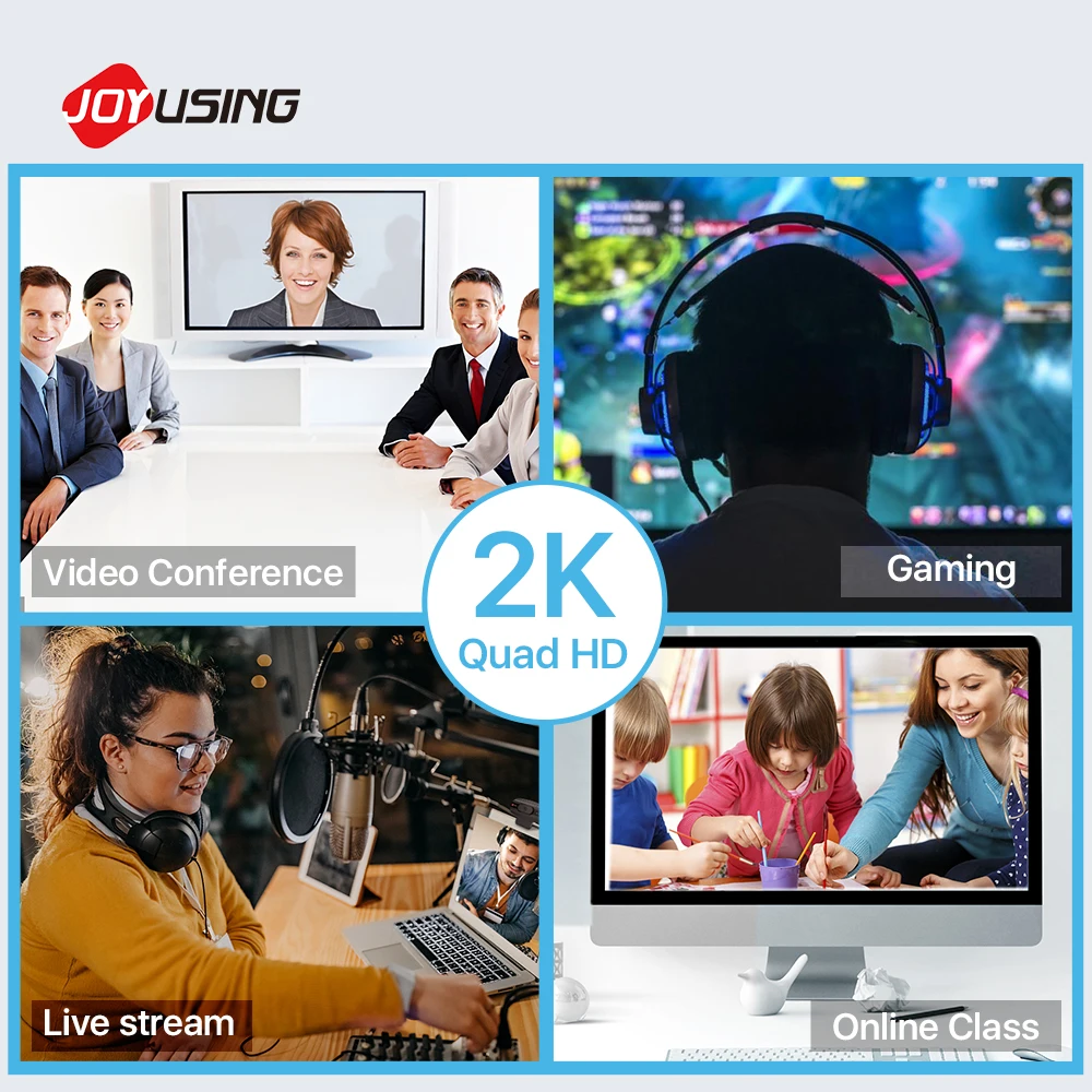 

JOYUSING N500 Quad HD 2K Webcam with Microphone, 5MP USB USB Video Camera for Network Teaching Live Broadcast Remote Conference