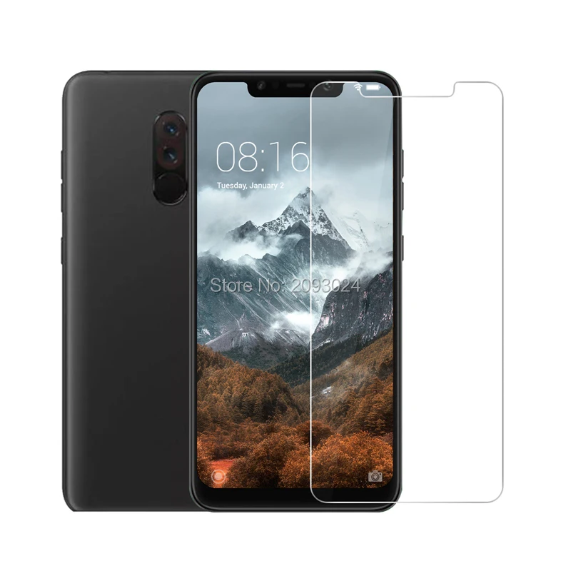 

2.5d 0.26mm safety tempered glass for xiaomi pocophone f1 poco f1 screen protector protective film for xiaomi pocophone f1 6.81