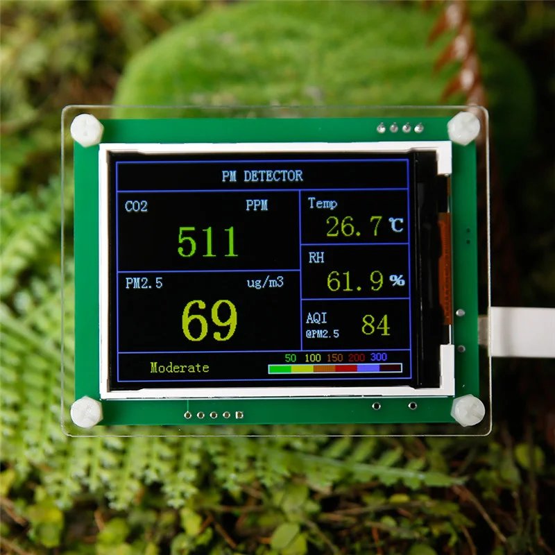 2.8&quot LCD Carbon Dioxide CO2 Indoor Car Inernal Durable PM1.0 PM2.5 PM10 Tester High Quality Test Temperature Humidity#291102 |