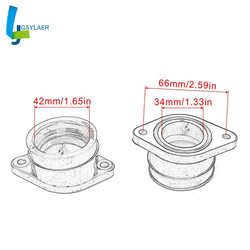 

Carburetor Interface Adapter Intake Manifold Pipe Clamp for Honda CB400T I/II HAWK CB400N CB400A Twin Automatk CB450N