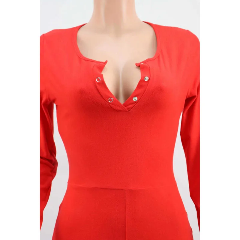 

Solid Long Sleeve Jumpsuit Women Casual Button-down Playsuit Sexy Hollow Out Rompers Pajamas Homeclothes Y2k One Piece Outfits