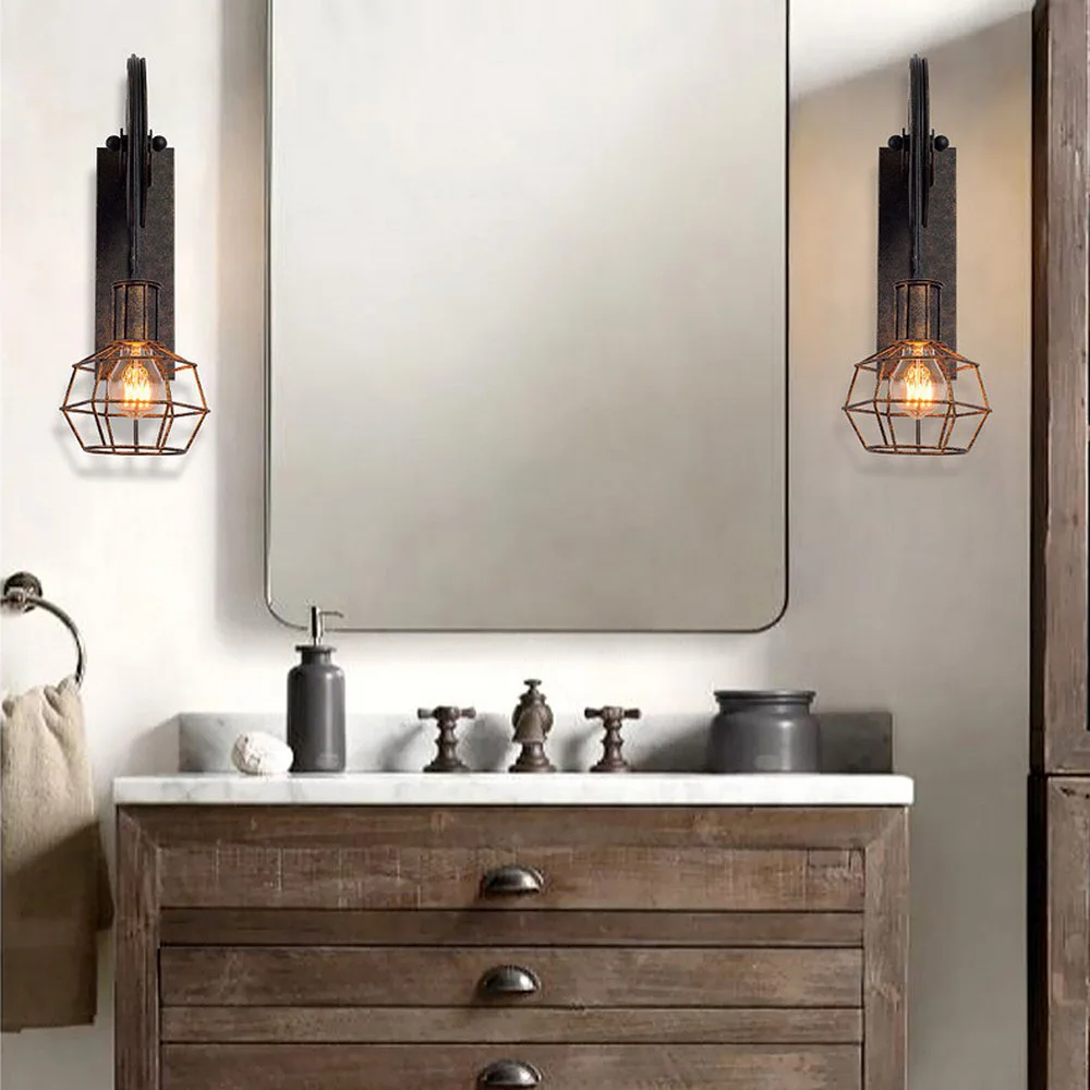 Настенный светильник в стиле лофт Ретро подвесной с подъемным шкивом для