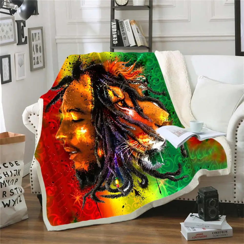 

Reggae Sänger Bob Marley Unkraut Dünne Bettdecke Werfen Bett Decke Sofa Stuhl Rest Bett Leinen Hause Innen Decke Erwachsene Kind