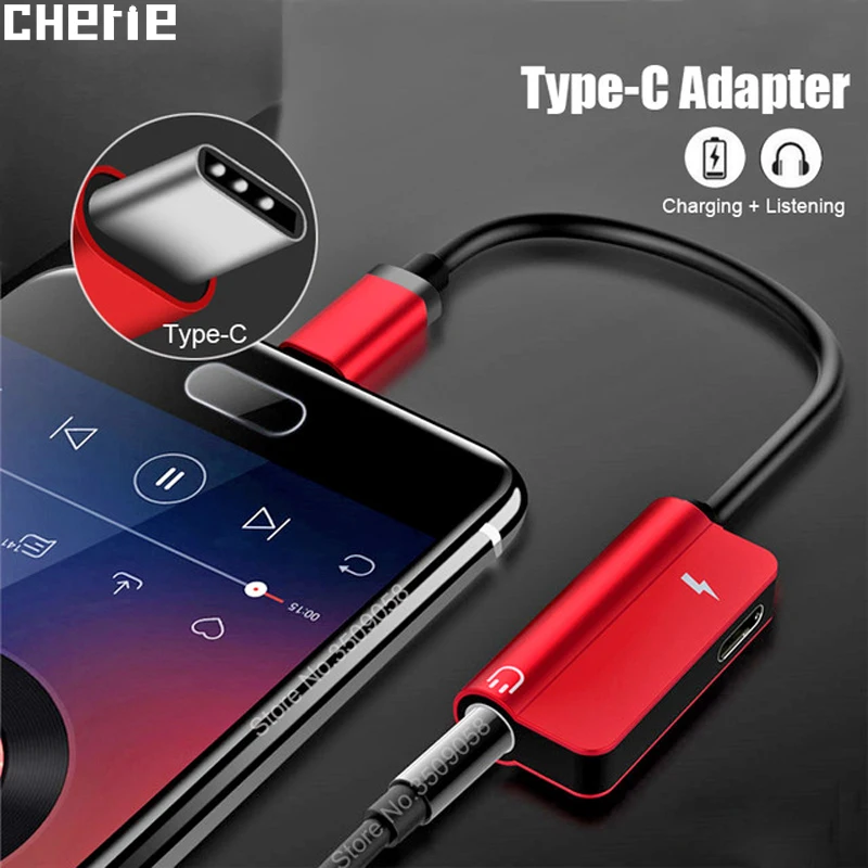 Cherie type c 3 5 мм разъем Aux аудио адаптер для наушников samsung Xiaomi OnePlus huawei зарядный