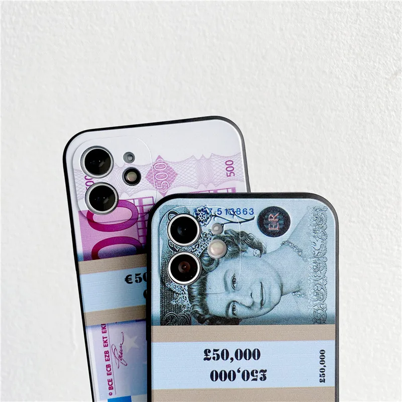 Чехол для телефона с денежными купюрами iPhone 14 13 12 11 Pro X XS Max Xr 7 8 Plus чехол из ТПУ