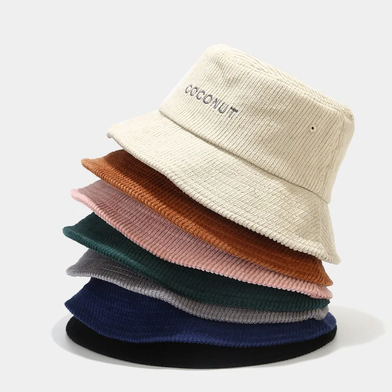 Корейские модные зимние Панамы для женщин 2021 Вельветовая Рыбацкая шляпа теплая