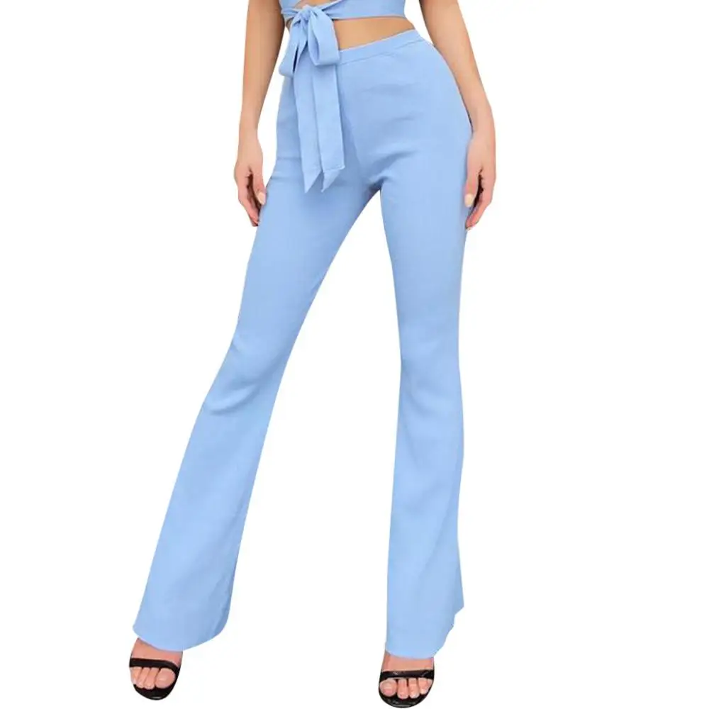 Женские Плиссированные Длинные брюки Sheinside черные свободные элегантные офисные