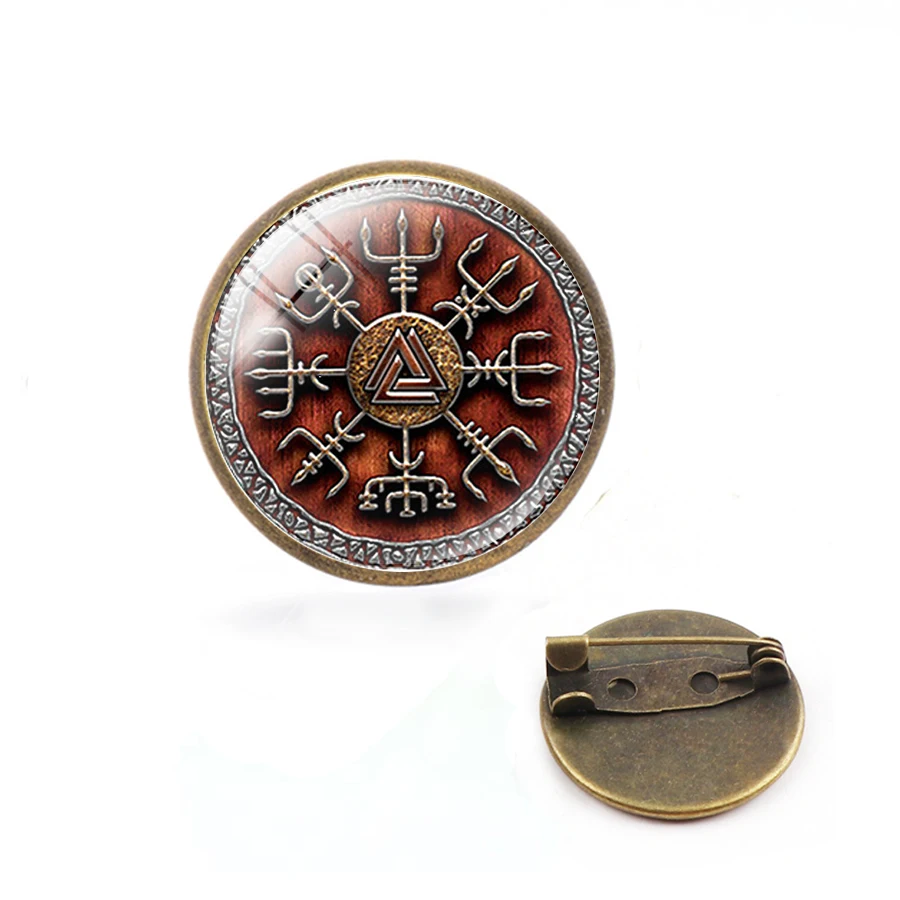 Викинги Valknut Talisman Брошь ретро брошь викинга коллекция скрученные фибула Penannular Pin