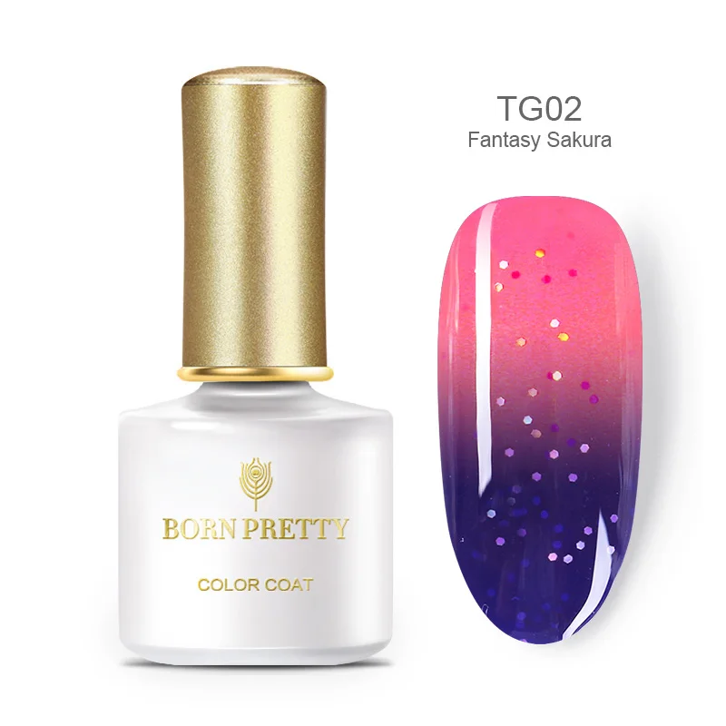 BP-TG02 BORN PRETTY термический гель лак для ногтей Температура Изменение цвета УФ гель Отмачивание гель лак для ногтей 6 мл 40 цветов нужно УФ лампа лечение - Цвет: BP-TG02