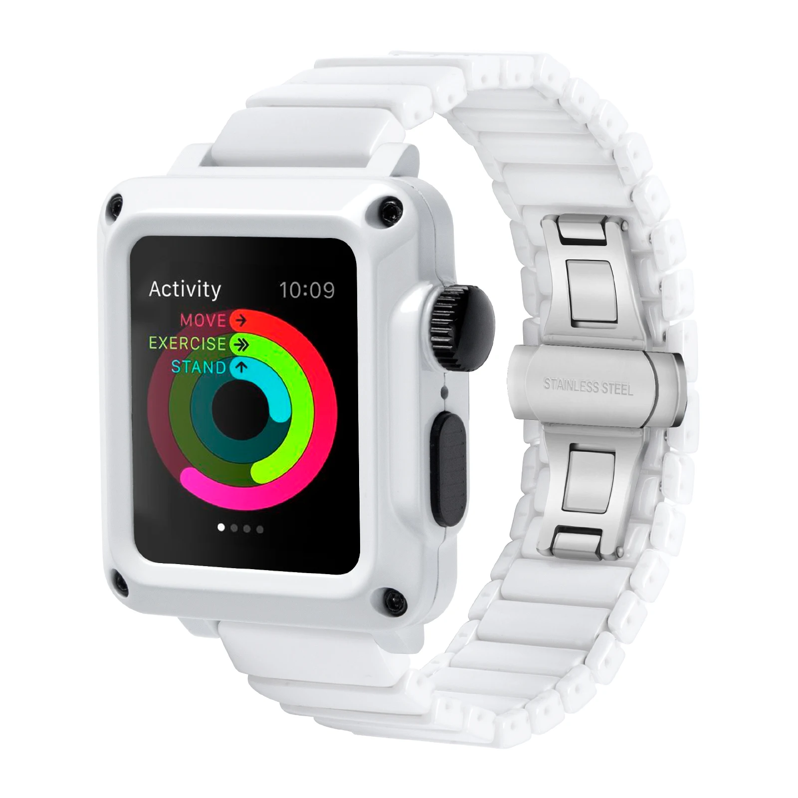 

Ceramic Band Case for Apple Watch 6 SE 5 4 44mm 40mm Glass Film Cover for iwatch Series 3 2 1 42mm 38mm Case Strap Accessories
