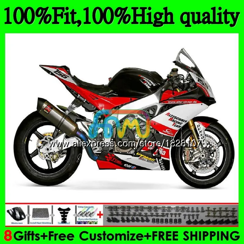 

Injection For Aprilia RSV1000RR RSV1000 09 Black white 10 11 12 13 15 80BS.6 RSV 1000 R 1000R 2009 2010 2012 2013 2015 Fairing