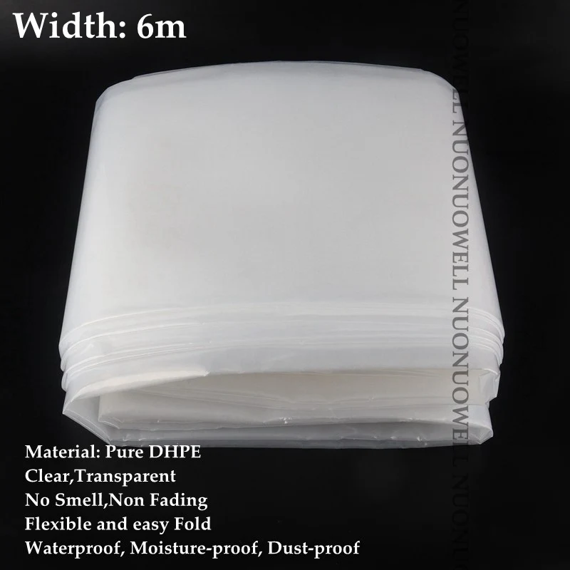 Width 6m Толщина 0,1 мм сельскохозяйственная парниковая пленка для сельскохозяйственных культур крышка для овощных растений прозрачная Брезентовая пленка ширина: 2 м~ 12 м - Цвет: Width 6m