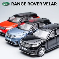 132 genuine range rover velar alloy car model toys for children metal suv off road vehicle model rubber tire 6 doors opened toy