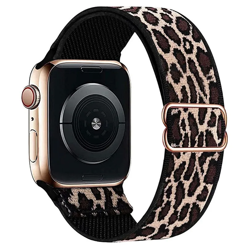 Nylon strap for iwatch series 7 6 5 SE  45mm 41mm 38 44mm Loop correa For Iwo 13 Pro W46 W26 + DT100 X6 X7 X8 T500 W46 W66 W56