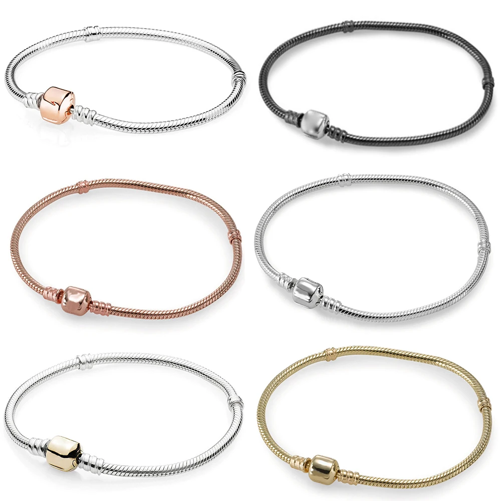 

Женский браслет из серебра 925 пробы, с золотой пряжкой, 1:1