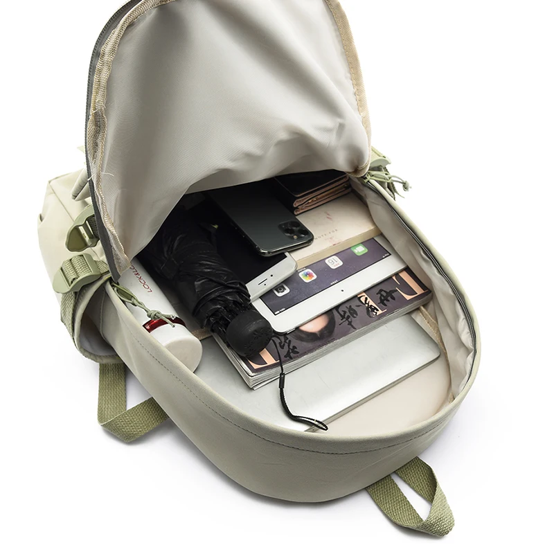 

Women Oxford Backpack for Teenagers Girls Pendant School Bag Lady Large Capacity Travel Rucksack Preppy Style Waterproof Mochila