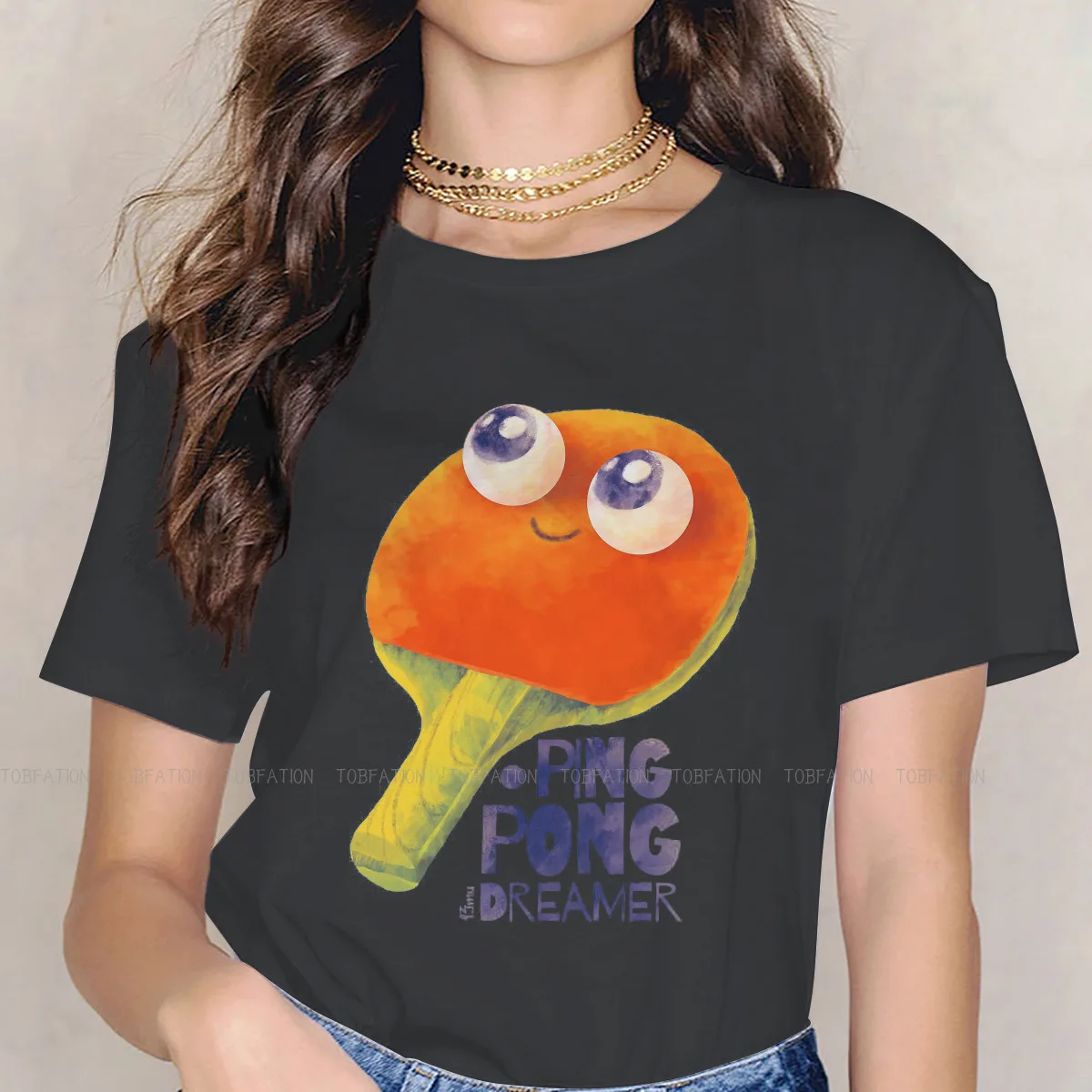 

Ping Pong Sport Anime Manga TShirt for Woman Girl Dreamer 4XL Leisure Sweatshirts T Shirt Trendy Loose