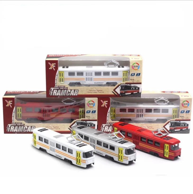 1: 90 высокая модель трамвая из сплава, имитация звука и света музыки, игрушки «автобус» метро, оригинальная упаковка, новые продукты, горячая распродажа