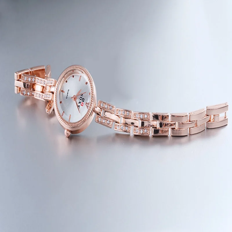 

SOXY Rose Gold Quartz Watch Women Clock Luxury Brand Stainless steel Bracelet watches Ladies Wristwatches Gift For Women