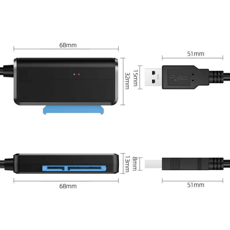 Кабель-Переходник USB 3 0/SATA III для жестких дисков 2 5 дюйма SSD с входным разъемом