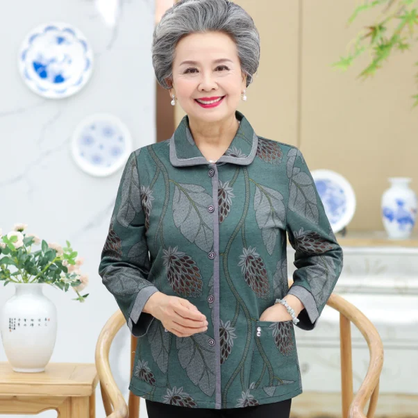 Женская блуза с принтом длинным рукавом на пуговицах|Блузки| |