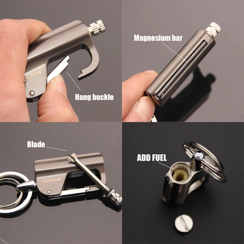 Креативная керосиновая зажигалка с подсветкой в 10000 раз многофункциональная