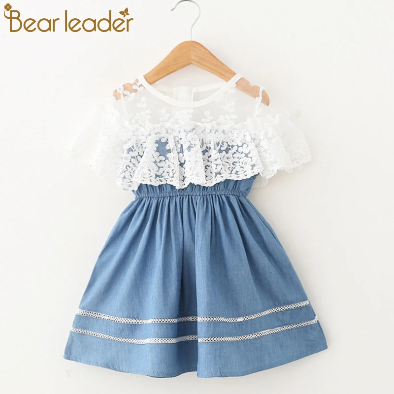 Bear Leader Girls Dresses 2020 New Summer Rainbow Print Vest Dress Fashion Sleeveless Clothes For 2-6 Years | Детская одежда и