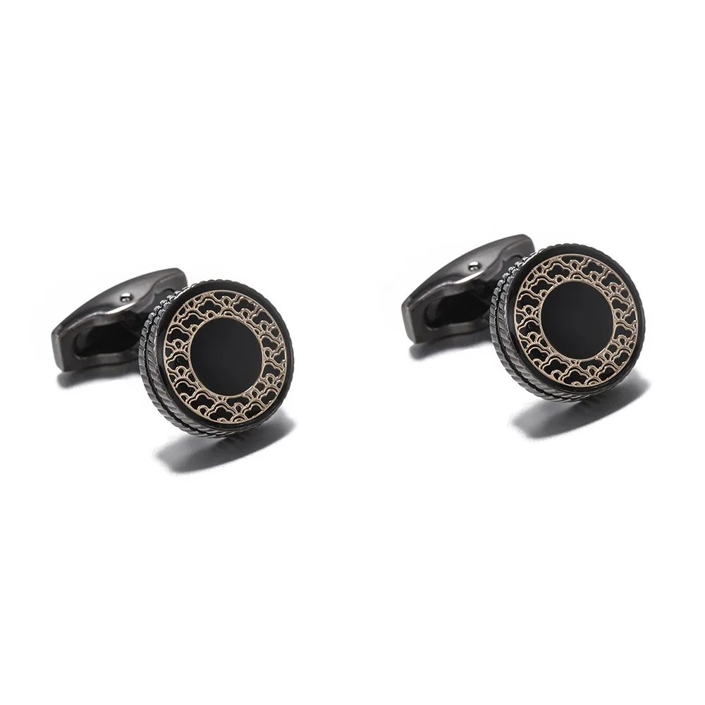 Вагула черные запонки Gemelos классические для французских рубашек ссылки