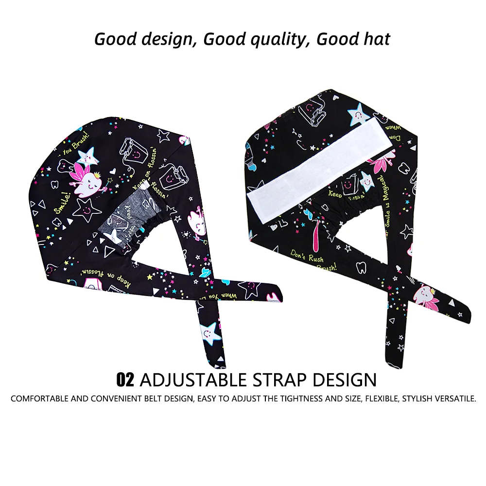 Регулируемая Шапочка для медсестры медицинская хирургическая шапочка с