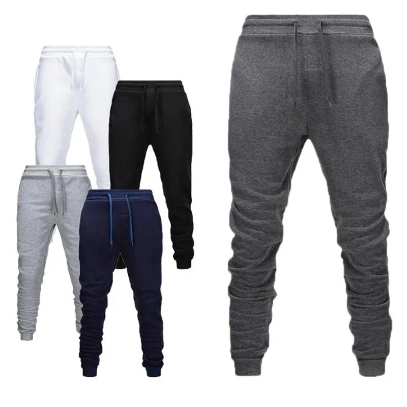 

Plus Velvet Autumn Winter New Men Joggers Casual Pants Gray Sweatpants Casual Elastic Fitness Gyms Fitness Training Give XXXL