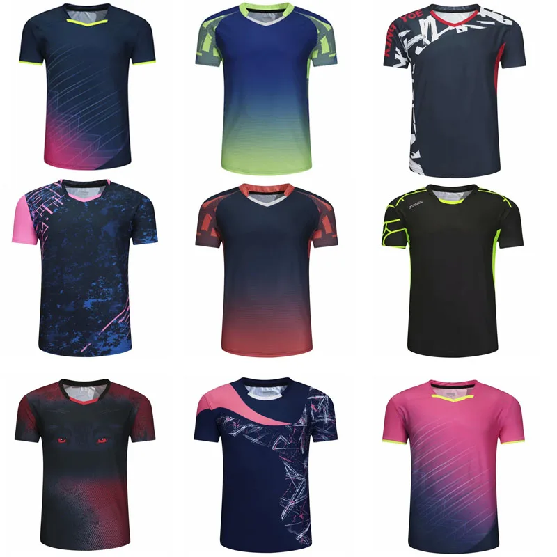 Новые рубашки для бадминтона мужчин рубашка волейбола теннисные футболка