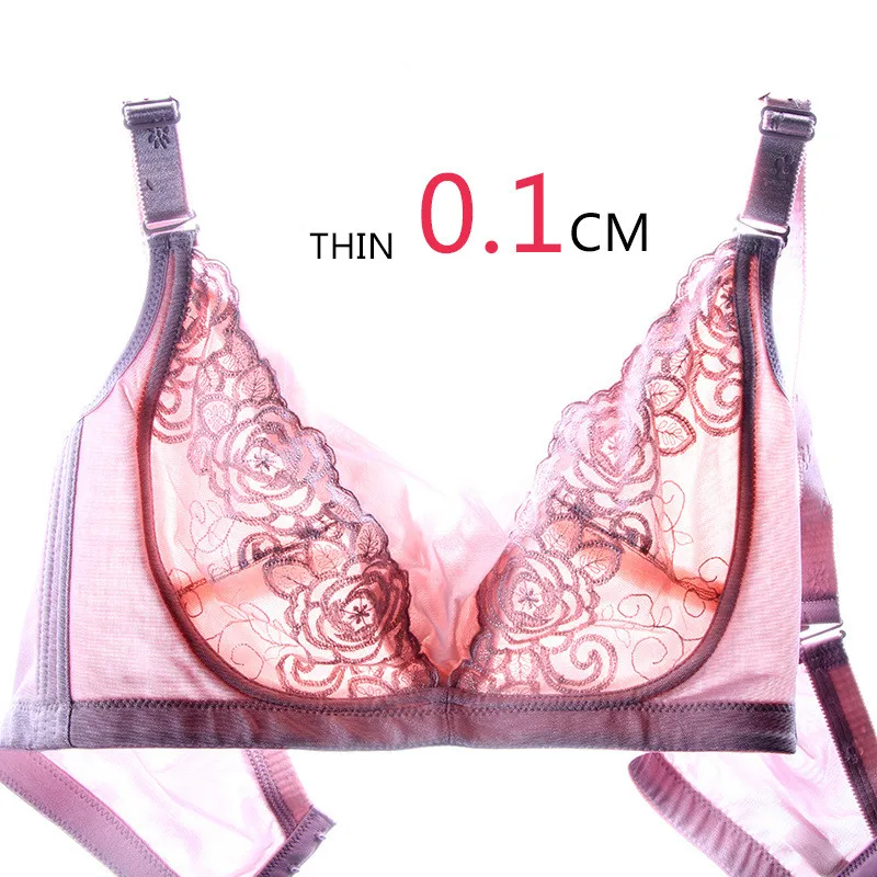 Ультратонкий женский бюстгальтер размера плюс с регулируемой чашечкой пуш ап