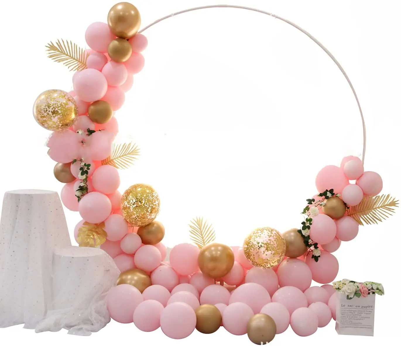 

Balloon column arch set, round balloon arch bracket display set, suitable for wedding birthday party background decoration