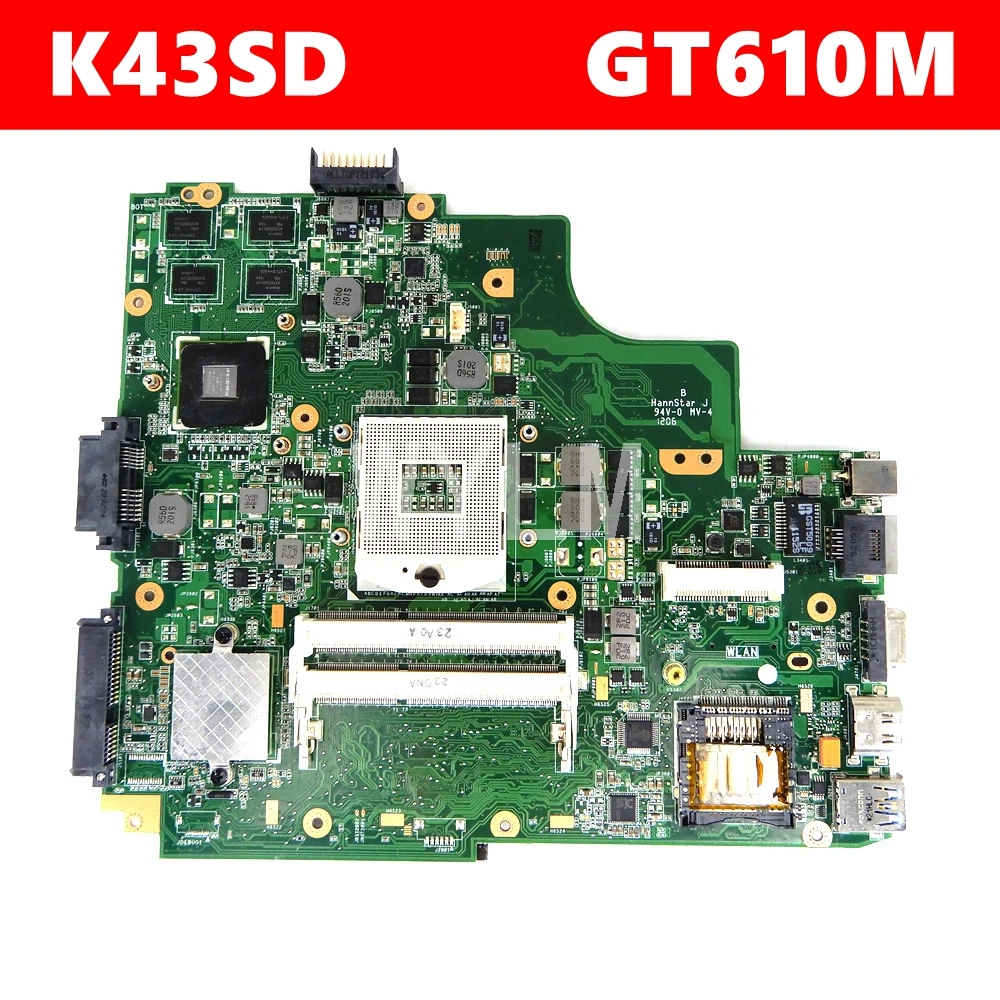 

K43SD GT610M Main board Rev 4.1 For ASUS K43SD X43S A43SD A43S P43SD Laptop Motherboard K43SD Mainboard K43SD Motherboard